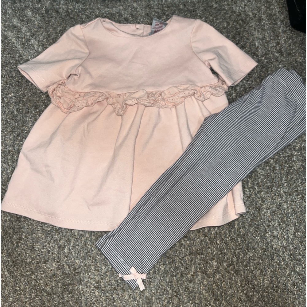 Pink ruffle top w/ pants